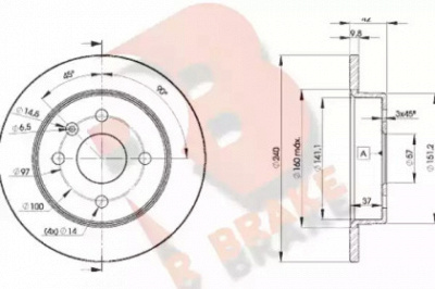 R BRAKE 78rbd29108 -  Тормозной диск